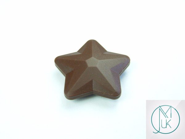 5x Star 45x45mm Silicone Beads Brown Michael's UK Jewellery