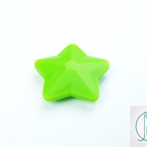 5x Star 45x45mm Silicone Beads Green/Chartreuse Michael's UK Jewellery