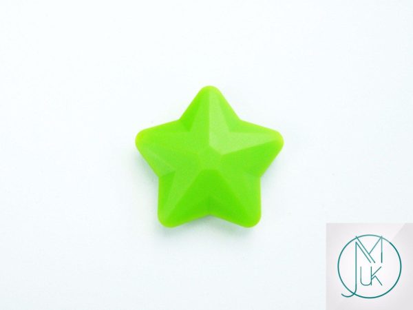 5x Star 45x45mm Silicone Beads Green/Chartreuse Michael's UK Jewellery