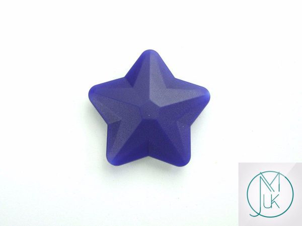 5x Star 45x45mm Silicone Beads Navy Blue Michael's UK Jewellery
