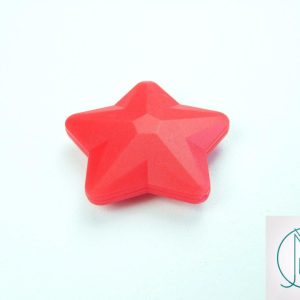 5x Star 45x45mm Silicone Beads Red Michael's UK Jewellery