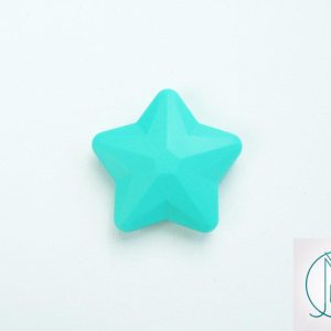 5x Star 45x45mm Silicone Beads Turquoise Michael's UK Jewellery