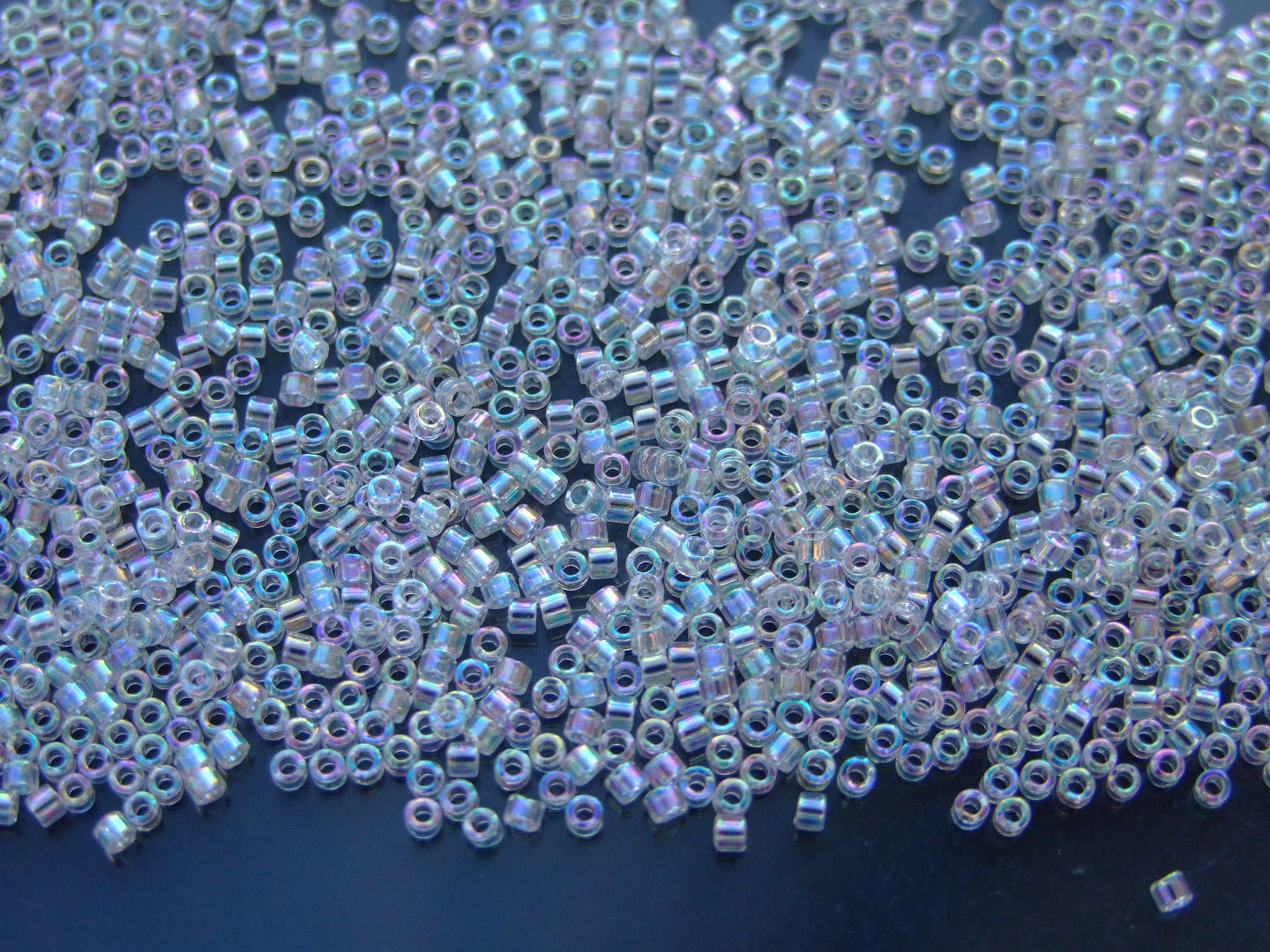 7.2g Tube DB051 Crystal AB Miyuki Delica Beads 11/0 1.6mm Michael's UK Jewellery