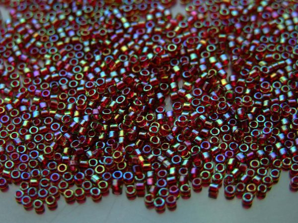7.2g Tube DB1748 Cranberry Lined Miyuki Delica Beads 11/0 1.6mm Michael's UK Jewellery