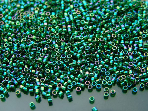 7.2g Tube DB175 Transparent Emerald AB Miyuki Delica Beads 11/0 1.6mm Michael's UK Jewellery
