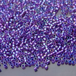 7.2g Tube DB1754 Sparkling Purple Lined Crystal Miyuki Delica Beads 11/0 1.6mm Michael's UK Jewellery