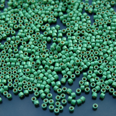 7.2g Tube DB1844F DURACOAT Matte Galvanized Dark Mint Green Miyuki Delica Beads 11/0 1.6mm Michael's UK Jewellery