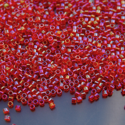 7.2g Tube DB2374 Fancy Lined Siam Miyuki Delica Beads 11/0 1.6mm Michael's UK Jewellery