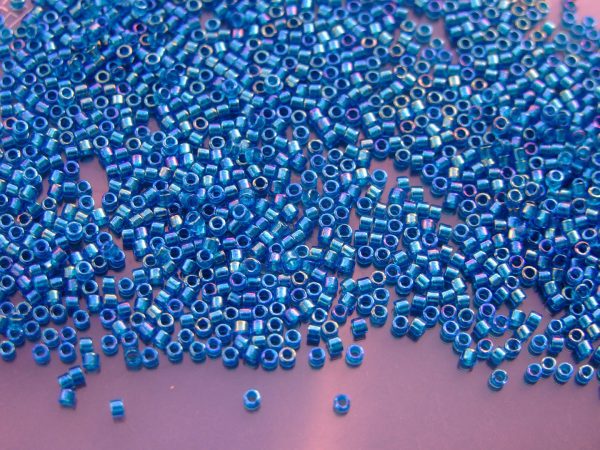 7.2g Tube DB2385 Fancy Lined Teal Blue Miyuki Delica Beads 11/0 1.6mm Michael's UK Jewellery
