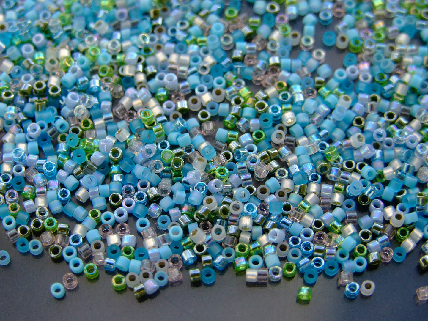 7.2g Tube MIX08 Mix Serenity Miyuki Delica Beads 11/0 1.6mm beadsmouse.co.uk