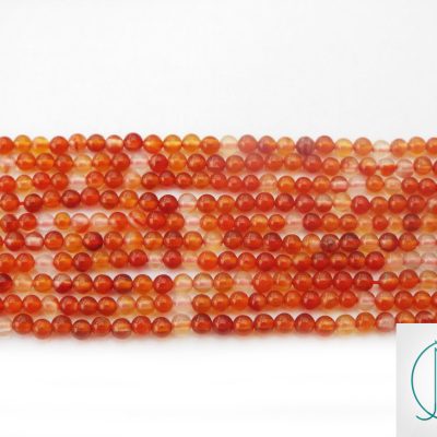 Carnelian Natural Gemstone Round Beads 2mm strand (approx. 170 beads)