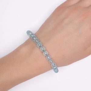 A Grade Blue Topaz Bracelet Natural Gemstone 6-9'' Elasticated With Box Michael's UK Jewellery