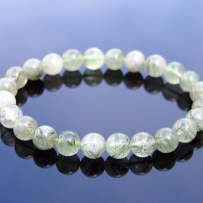 Actinolite Natural Gemstone Bracelet 6-9'' Elasticated Michael's UK Jewellery
