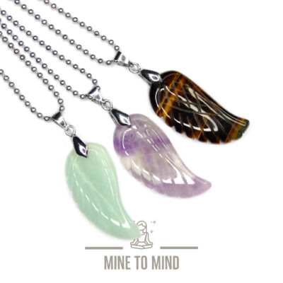 Amazonite Amethyst Tiger Eye Angel wing minetomind.com 01
