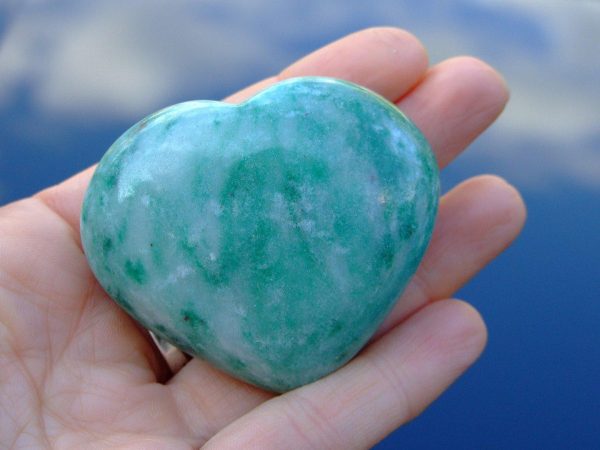 Amazonite Carved Heart Natural Gemstone Michael's UK Jewellery