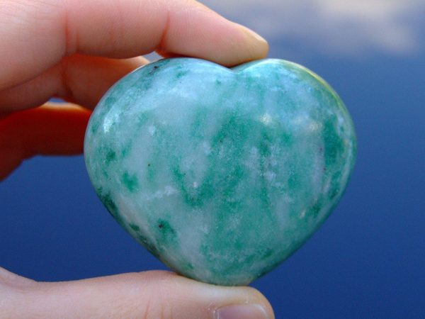 Amazonite Carved Heart Natural Gemstone Michael's UK Jewellery