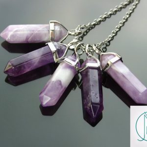 Amethyst Natural Crystal Point Pendant Gemstone Necklace Michael's UK Jewellery