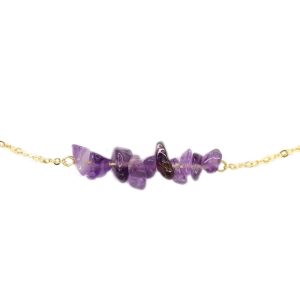 Amethyst Natural Gemstone Chip Necklace Michael's UK Jewellery