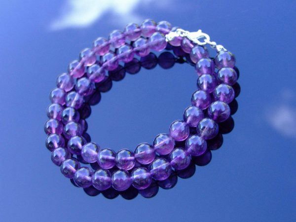 Amethyst Natural Gemstone Necklace 8mm Beaded 16-30inch Michael's UK Jewellery