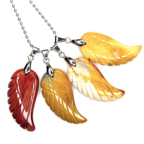 Angel Wing Necklace Mookaite beads mouse mine to mind