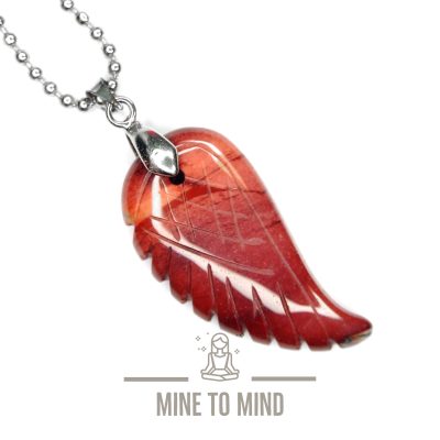 Angel Wing Necklace Mookaite beads mouse mine to mind