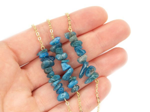 Apatite Natural Gemstone Chip Necklace Michael's UK Jewellery