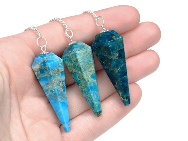 Apatite Natural Gemstone Point Pendulum Michael's UK Jewellery