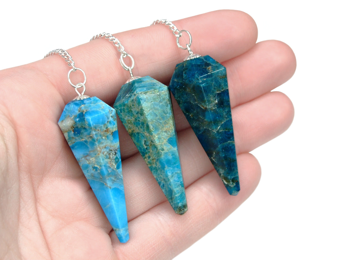 Apatite Natural Gemstone Point Pendulum Michael's UK Jewellery