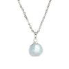 Gemstone Necklace Aquamarine Drop Pendant Natural beads mouse