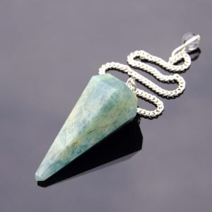 Aquamarine Pendulum Natural Gemstone for Dowsing Scrying Divination Meditation Michael's UK Jewellery