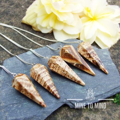 Aragonite Gemstone Pendulum for Dowsing Divination Wicca mine to mind