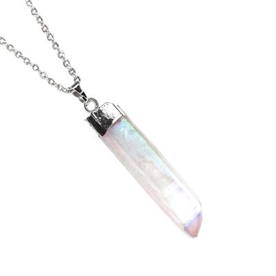 Aura Quartz Pendant Natural Necklace Michael's UK Jewellery