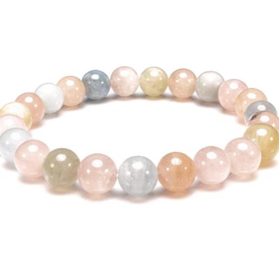Beryl A Grade Natural Gemstone Bracelet 6-9'' Elasticated Michael's UK Jewellery