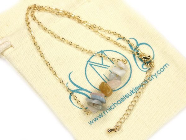 Beryl Natural Gemstone Chip Necklace Michael's UK Jewellery