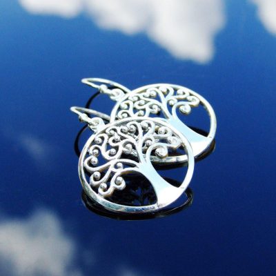 Big Tree of Life Solid 925 Sterling Silver Earrings Michael's UK Jewellery