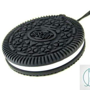 Black Biscuit Pendant Teething Necklace Michael's UK Jewellery
