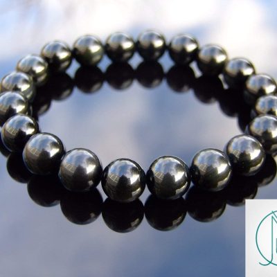 Black Obsidian 10mm Natural Gemstone Bracelet 6-9'' Elasticated Michael's UK Jewellery