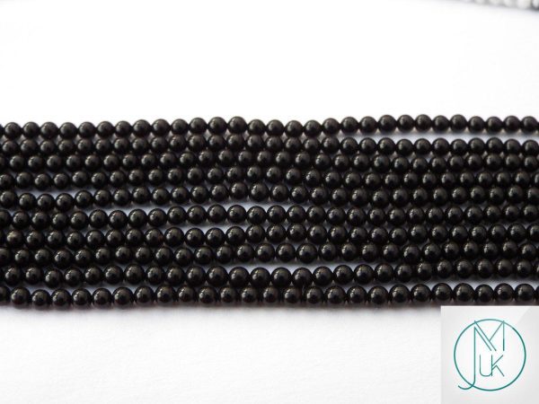 Black Onyx Natural Gemstone Round Beads 2mm strand (approx. 180 beads) Michael's UK Jewellery
