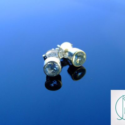 Blue Topaz Natural Gemstone 925 Sterling Silver Earrings Michael's UK Jewellery