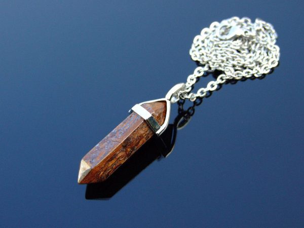 Gemstone Necklace Bronzite Natural Point Pendant beads mouse