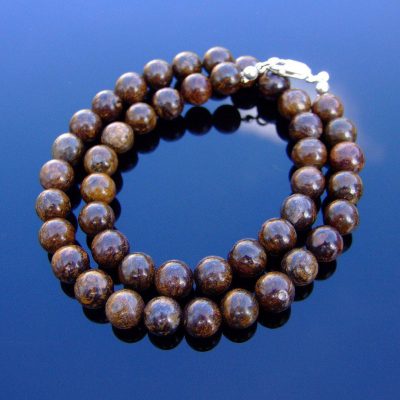 Bronzite Natural Gemstone Necklace 8mm Beaded 16-30inch Michael's UK Jewellery