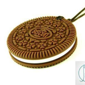 Brown Biscuit Pendant Teething Necklace Michael's UK Jewellery