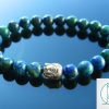 Buddha Chrysocolla Natural Gemstone Bracelet 6-9'' Elasticated Michael's UK Jewellery