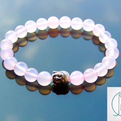 Buddha Pink Agate Dyed Natural Gemstone Bracelet 6-9'' Elasticated Michael's UK Jewellery