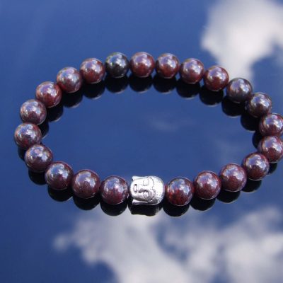 Buddha Poppy Jasper Natural Gemstone Bracelet 6-9'' Elasticated Michael's UK Jewellery