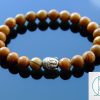 Buddha Wooden Jasper Natural Gemstone Bracelet 6-9'' Elasticated Michael's UK Jewellery