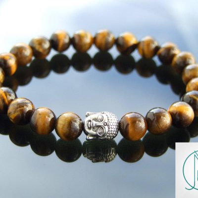 Buddha Yellow Tigers Eye Natural Gemstone Bracelet 6-9'' Elasticated Michael's UK Jewellery