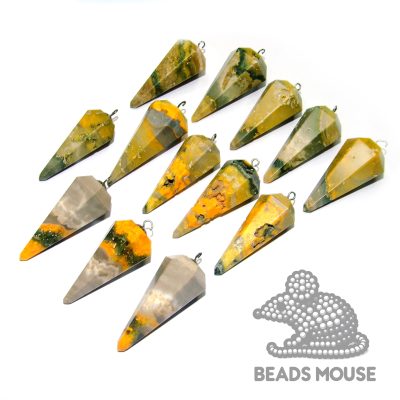 Bumble Bee Jasper pendulum mine to mind beads mouse
