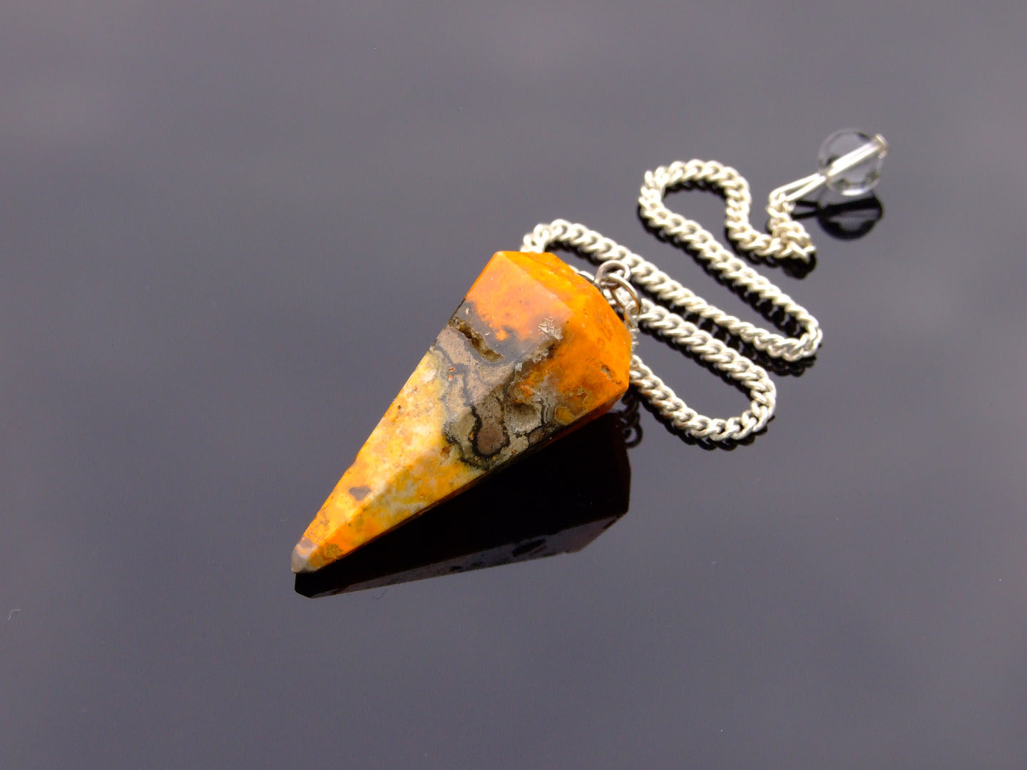 Bumble Bee Jasper Pendulum Natural Gemstone for Dowsing Scrying Divination Meditation Michael's UK Jewellery