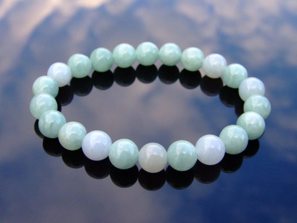 Burma Jade Natural Gemstone Bracelet 6-9'' Elasticated Michael's UK Jewellery